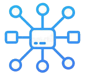 Visualization of Hub and Spoke site architecture for 9 case studies